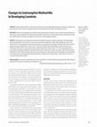 Research paper thumbnail of Changes in Contraceptive Method Mix In Developing Countries