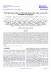 Research paper thumbnail of First light observations of the solar wind in the outer corona with the Metis coronagraph