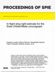 Research paper thumbnail of In flight stray light estimate for the Solar Orbiter/Metis coronagraph