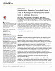 Research paper thumbnail of Randomized Placebo-Controlled Phase II Trial of Autologous Mesenchymal Stem Cells in Multiple Sclerosis