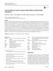 Research paper thumbnail of Lead and Mercury Levels in Preterm Infants Before and After Blood Transfusions