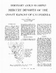 Research paper thumbnail of Tertiary Gold Bearing Mercury Deposits of the Coast Ranges of California