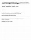 Research paper thumbnail of Teacher feedback on student drafts