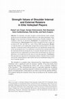 Research paper thumbnail of Strength Values of Shoulder Internal and External Rotators in Elite Volleyball Players