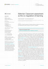 Research paper thumbnail of Editorial: Classroom assessment as the co-regulation of learning