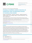 Research paper thumbnail of Prevalence of antibiotic-resistant <i>Escherichia coli</i> isolated from urban and agricultural streams in Canterbury, New Zealand