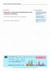 Research paper thumbnail of Preparation and electrical characterization of the compound CuAgGeSe3