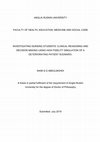 Research paper thumbnail of Investigating nursing students' clinical reasoning and decision making using high fidelity simulation of a deteriorating patient scenario