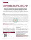 Research paper thumbnail of Deficiencies under plenty of sun: Vitamin D status among adults in the kingdom of Saudi Arabia, 2013