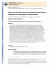 Research paper thumbnail of Effects of home-based exercise on postural control and sensory organization in individuals with Parkinson disease