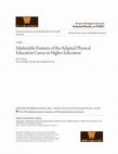 Research paper thumbnail of Marketable Features of the Adapted Physical Education Career in Higher Education