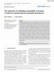 Research paper thumbnail of The imperative of embedding sustainability in business: A model for transformational sustainable development