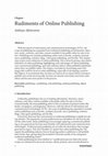 Research paper thumbnail of Rudiments of Online Publishing