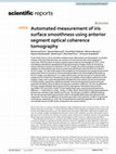 Research paper thumbnail of Automated measurement of iris surface smoothness using anterior segment optical coherence tomography