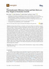 Research paper thumbnail of Thermodynamic Efficiency Gains and their Role as a Key ‘Engine of Economic Growth’