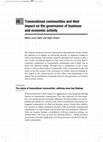 Research paper thumbnail of Transnational communities and their impact on the governance of business and economic activity