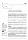 Research paper thumbnail of Firm-Specific Determinants of Firm Performance in the Hospitality Sector in India