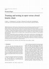 Research paper thumbnail of Training and testing in open versus closed kinetic chain