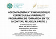 Research paper thumbnail of Accompagnement psychologique centré sur la spiritualité. Programme SFA. Dr. M.O. Salem.