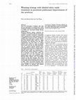 Research paper thumbnail of Weaning strategy with inhaled nitric oxide treatment in persistent pulmonary hypertension of the newborn