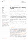 Research paper thumbnail of Comparison between two self-guided tinnitus pitch matching methods