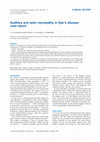 Research paper thumbnail of Auditory and optic neuropathy in Kjer's disease: case report