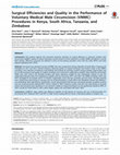 Research paper thumbnail of Surgical Efficiencies and Quality in the Performance of Voluntary Medical Male Circumcision (VMMC) Procedures in Kenya, South Africa, Tanzania, and Zimbabwe