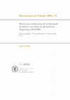 Research paper thumbnail of Towards an Estimation of Money Demand with Forecasting Purposes: Argentina, 1993-2005