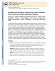 Research paper thumbnail of Feasibility and compliance in a nutritional primary prevention trial in infants at increased risk for type 1 diabetes