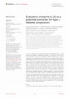 Research paper thumbnail of Evaluation of plasma IL-21 as a potential biomarker for type 1 diabetes progression