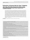 Research paper thumbnail of Estimation of genetic risk for type 1 diabetes