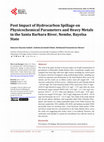 Research paper thumbnail of Post Impact of Hydrocarbon Spillage on Physicochemical Parameters and Heavy Metals in the Santa Barbara River, Nembe, Bayelsa State