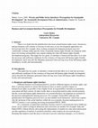 Research paper thumbnail of Private and Public Sector Interfaces: Prerequisites for Sustainable Development