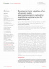 Research paper thumbnail of Development and validation of an ultraviolet-visible spectrophotometric method for quantifying oxytetracycline for veterinary use