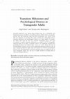 Research paper thumbnail of Transition Milestones and Psychological Distress in Transgender Adults