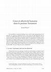 Research paper thumbnail of Cœur et affectivité humaine dans le premier Testament