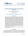 Research paper thumbnail of Innovative Digital Tools for Online Learning