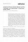 Research paper thumbnail of Jenseits der Grenze zwischen Mensch und Tier. „Tier-Werden“ und „Anders-Werden“ in Günter Eichs Hörspiel „Sabeth“