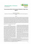 Research paper thumbnail of Socioeconomic Effect of the Scourge of Banditry in Niger State, Nigeria