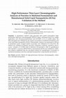 Research paper thumbnail of High-performance thin-layer chromatographic analysis of psoralen in marketed formulations and manufactured solid lipid nanoparticles (SLNs): Validation of the method