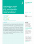 Research paper thumbnail of Why Depressed Mood is Adaptive: A Numerical Proof of Principle for an Evolutionary Systems Theory of Depression