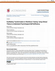 Research paper thumbnail of Facilitating Transformation in Workforce Training: Using Clinical Theory to Understand Psychological Self-Sufficiency