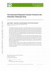 Research paper thumbnail of The Instrument Response Function Format for the Cherenkov Telescope Array