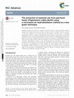 Research paper thumbnail of The extraction of essential oils from patchouli leaves (<i>Pogostemon cablin</i> Benth) using a microwave air-hydrodistillation method as a new green technique