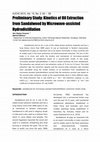 Research paper thumbnail of Preliminary Study: Kinetics of Oil Extraction from Sandalwood by Microwave-assisted Hydrodistillation