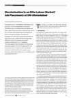 Research paper thumbnail of Discrimination in an elite labour Market? Job p lacements at iiM-ahmedabad