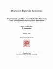 Research paper thumbnail of Discrimination in an elite labour market? Job placements at the Indian Institute of Management, Ahmedabad