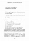 Research paper thumbnail of As interrogativas epistémicas sobre acotencimentos na anterioridade