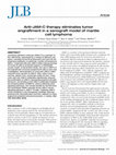 Research paper thumbnail of Frontline Science: Anti-JAM-C therapy eliminates tumor engraftment in a xenograft model of mantle cell lymphoma