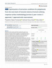 Research paper thumbnail of Optimization of extraction conditions for polyphenols from the stem bark of Funtumia elastica (Funtum) utilizing response surface methodology